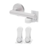 Inaya Child Proof Door Lever Lock, Baby Proofing Door Handle Lock, Minimalist Design, 3M Adhesive & No DrillingNeed, Child Safety Door Handle Locks (2 Pack)