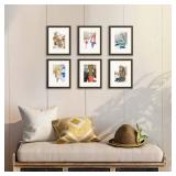 upsimples 8x10 Picture Frame, Display Pictures 5x7 with Mat or 8x10 Without Mat, Wall Hanging Photo Frame, Black, 1 Pack