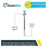 SharkBite 12 Inch Frost Free Sillcock, 1/2 x 3/4 Inch MHT, Push to Connect Brass Plumbing Fitting, PEX Pipe, Copper, CPVC, PE-RT, HDPE, 24636LF