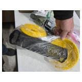 Kingsyard Thistle Bird Feeder for Outdoors Hanging, All Metal, Finch Mesh Tube Feeder with Weatherproof Roof & Seed Tray, 3 lbs Seed Capacity, Great for Attracting Wild Bird, Yellow