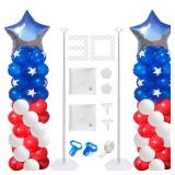 IDAODAN 2 Set Balloon Column Kit for Kids, Balloon Column Stand with Base, 6.5ft Height Balloon Tower Stand for Wedding Baby Shower Birthday Party Event Decorations