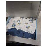 ZIGJOY Sleep Sack Swaddle 0.5 TOG Baby Wearable Blanket 100% Cotton Baby Swaddle Blanket for Newborns 6-12 Months for Boy Girl, Blue&Space