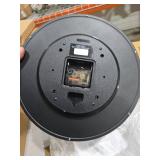 SEIKO 12 Inch Black Framed Luminous Numbered Wall Clock