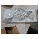 Portable Air Conditioner Window Kit with Universal Coupler Fit for 5.1\"/5.9\" Exhaust Hose, Mobile A/C Window Vent Seal Kit with 4 Adjustable Seal Plates for Vertical/Horizontal Sliding Window