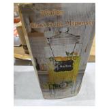 2 Gallon Glass Drink Dispenser, Drink Dispensers for Parties, Beverage Dispenser with Stand and Glass Lid, 100% Leakproof Spigot, Ideal for Lemonade, Juice, Iced Tea, Laundry Detergent Dispenser