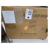 Baby Diaper Caddy, Premium Metal& Felt Movable Cart with Dividers for Newborn Nursery Essentials, Large Capacity Rolling Diaper Storage Caddy Organizer for Changing Table &Crib, Easy Assembly- Beige