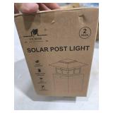 EXCMARK 2 Pack 4x4 Solar Post Cap Lights, Fence Deck Post Lights Outdoor Solar Powered Waterproof with Two Light Modes Warm&Cool White for Garden Patio Decor. (Classic Black,2)
