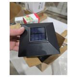 EXCMARK 2 Pack 4x4 Solar Post Cap Lights, Fence Deck Post Lights Outdoor Solar Powered Waterproof with Two Light Modes Warm&Cool White for Garden Patio Decor. (Classic Black,2)