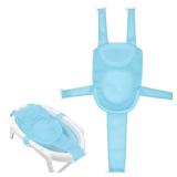 Colorlife Baby Bath Seat Support Net Infant Bathing Seat Support Mat, Adjustable Comfortable Non-Slip Five-Pointed Baby Shower Net Bathtub Sit Up Mesh for Newborn 0-6 Months-Light Blue(No Bathtub)