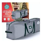 HOLIDAY SPIRIT Christmas Tree Storage Bag - Heavy-Duty Christmas Bags with Durable Reinforced Handles and Zipper - Fits 7.5ft Tree, Waterproof Bag Protects from Moisture and Dust - Charcoal