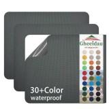 Gheeidau Canvas Repair Patch 9x11 Inch 3Pcs Waterproof Self-Adhesive Fabric Repair Patch for Tents,Boat Cover,Pop Up Canopy,Patio,Bags,Car Seats,Sofas,Furniture Cover(Dark Grey)