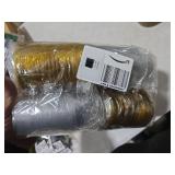 Zezzxu 100 Pack Mini Cake Containers, Clear Plastic Small Cupcake Boxes with Dome Lids for Individual Chocolate Covered Cookies, Strawberry, Mooncake (Gold)