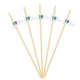 Layhit 300Pcs 19th Hole Drink Stirrers Skewers 4.72\" for Golf Cake Burgers Sandwiches 19th Hole Appetizer Picks Celebrate Your Next Hole in One for Golf Birthday Party Supplies Country Club Retiremen