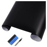 LZLRUN Matte Black Vinyl Wrap Self Adhesive Air Release Bubble - Outdoor Rated for Automotive Use - 12\" x 60\" Knife + Hand Tool (1FT X 5FT)