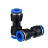 Metalwork Plastic Push to Connect Straight Union Tube Fitting, 8mm OD x 8mm OD, Straight Pneumatic Connector (Pack of 10)