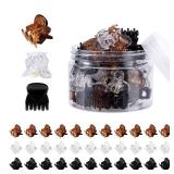 YOHAMA 36 Pcs Durable Mini Hair Claw Clips, Great for Design Kids and Adult Hairstyles, Decroation Buns, Pining Bangs, Strong Grip, Multifunction Clamp Clips.(3 Colors)