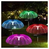 exciting Lives Solar Jellyfish Lamp Set of 2 - Jellyfish and Star Solar Flower Lights for Christmas Day, New Year, Diwali, for Outdoor, Garden Decor, Gifts for Women, Wife, Girlfriend