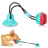 Interactive Dog Toys Tug of War, Mentally Stimulating Toys for Dog, Puppy Teething Toys for Boredom to Keep Them Busy, Dog Puzzle Treat Food Dispensing Ball Toy for Small Medium Dogs on Smooth Floor