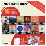 unique america 12 Pcs | Posters, Album Cover Posters, MusicPosters, Album Covers For Wall Decor, Kanye West Poster 12x16" Total 12 Kanye Poster & 25 Stickers Black Design Unframed