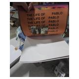 unique america 12 Pcs | Posters, Album Cover Posters, MusicPosters, Album Covers For Wall Decor, Kanye West Poster 12x16" Total 12 Kanye Poster & 25 Stickers Black Design Unframed