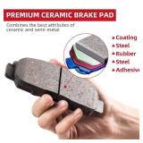 EXPPOWER Front Rear Ceramic Brake Pads set Replacement For 2006-2010 for Chevrolet Impala,2006-2007 for Chevrolet Monte Carlo,2008-2009 for Buick Allure,2008-2009 for Buick LaCrosse