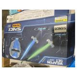 SANCO Light Up Sword Set for Kids - Includes Blue Power Swords with FX Sound(Motion Sensitive), Toy Gun & Mask, Glowing Toys for Halloween Cosplay Parties, Christmas Birthday Gifts for Boys & Girls