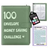 100 Envelopes Money Saving Challenge Binder, A5 Savings Challenges Book with Envelopes & Reusable Tracker, Binder - Save $5050 in Fun & Motivating Way, Christmas Gifts for Teen, Mon Thanksgiving gifts