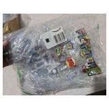 Aliceset 20 Pcs Hero Clear Favor Bags with Handles Hero Party PVC Treat Plastic Gift Bags for Birthday Party Rewards Supplies, 8 x 8 x 3.15 Inch