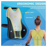 Lumbar Support Pillow for Office Chair Car, Gaming Chair Lower Back Pain Relief Memory Foam Cushion with 3D Soft Cover Enhance Your Driving Comfort Ergonomic Orthopedic Car Back Rest,Stocking Stuffers