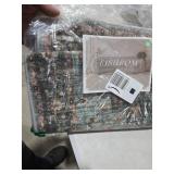 EISUROM Washable 2x3 Entryway mat - Small Indoor Area Rug for Entrance with Vintage Non-Slip Low-Pile Traditional Medallion Indoor Rug with Stain Resistant Accent Distressed Carpet Thin Rug (Grey)