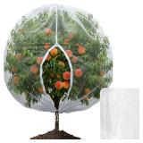 10 X 10 Ft Large Fruits Tree Netting Cover with Zipper and Drawstring, Insect Bird Barrier Netting for Garden Protection, Garden Plant Mesh Netting Cover for Cherry Apple Peach Tree Blueberry Bushes