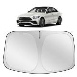 XHRING Windshield Sun Shade Sunshade Compatible with Mercedes Benz C Class C300 W205 C250 C400 2026 2025 2024 2015-2023 GLA GLA 250 GLA250 2021-2025 2026 Accessories, Car Front Window Sun Shield Cover
