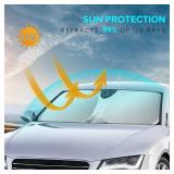 XHRING Windshield Sun Shade Sunshade Compatible with Mercedes Benz C Class C300 W205 C250 C400 2026 2025 2024 2015-2023 GLA GLA 250 GLA250 2021-2025 2026 Accessories, Car Front Window Sun Shield Cover