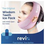 REVIX Wisdom Tooth Ice Pack Wrap with 3D Sewing Design Face Ice Wrap for Jaw, TMJ, Oral Discomfort, Teeth Removal and Dental Implants, Super Snug Fit with 4 Hot Cold Packs Reusable, Pink