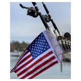 American Flag by Fly-a-Flag, Designed to attach to Rod Holders, Rocket Launcher, or any Vertical Pole or Post