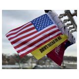 American Flag by Fly-a-Flag, Designed to attach to Rod Holders, Rocket Launcher, or any Vertical Pole or Post