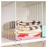 Shelf Dividers, 8 Pack Shelf Dividers for Closet Organization, Metal Closet Shelf Organizer for Wood Shelves Separators for Purse Handbag Sweater Clothes Book Storage Bedroom Wardrobe Kitchen Cabinet