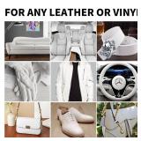 Leather Recoloring Balm,8.5oz Leather Color Restorer,White Leather Repair kit for Furniture and Car Interior,Leather Couch Scratch Repair,Leather Dye Paint for Faded,Cracked and Damaged Leather