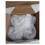 Tioncy 12 Pcs Hot Cocoa Bar Supplies Sugar Bowls with Lid and Spoon Party Bar Ice Cream Sundae Caramel Apple Dipping Container Christmas Acrylic Candy Dispenser with Tag (8 oz,Clear)