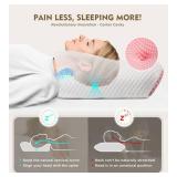 Osteo Cervical Pillow for Neck Pain Relief, Hollow Design Odorless Memory Foam Pillows with Cooling Case, Adjustable Orthopedic Bed Pillow for Sleeping, Support for Side Back Sleepers