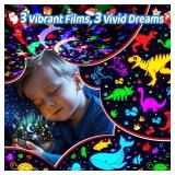 COOLNIGHT Night Light for Kids,93 Lighting+3 Films Kids Night Light Projector,Remote+Dimmable Star Projector,360° Ceiling Stars Glow in The Dark Stars,Christmas Gifts for 4 Year Old Boy Birthday Gift