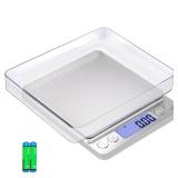 Gram Scale Small Digital Food Scale, 500g by 0.01Gram/0.001Ounce, Accurate Weighting, MEIYA Multifunction Kitchen Scale for Jewelry/Baking/Soap, 9 Units, Tare Function, LCD Display, Including Battery