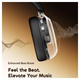 Oraimo Active Noise Cancelling Bluetooth Headphones, 65H Playtime, 3 EQ Modes, Deep Bass, Bluetooth 5.4, Wireless Over-Ear Headphones with Microphone for Game, Office, Travel, Black