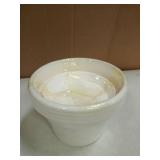 Pottiffe 8 Inch Plastic-Flower Pot-for-Indoor Plants, 4 Pack Large Outdoor Planter Pot with Drainage Holes & Saucers, Resin Decorative Garden Pots Planters