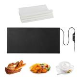 Bread Warming Mat with Pure Cotton Towel, Bread Dough Heated Proofing Mat (20.9" x 10") Adjustable Temperature, Sourdough Heating Pad for Food Warming, Dough Proofing, Yogurt Baking etc.