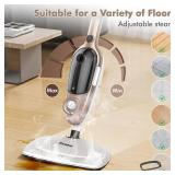 Steam Mop - All-in-one Powerful Handheld Steam Cleaner Detachable Floor Steamer with 11 Accessories, MultiPurpose Steamer for Hardwood Floors, Clothes,Windows,Tiles,Carpet, Whole Home Use, Rose Gold