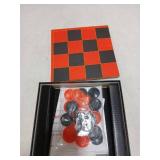 HI-Q Checkers & Tic-Tac-Toe Board Game for Kids: Unleash The Fun with Interlocking Pieces & Quality Game Board with Foldable Design