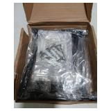 8 Pcs 6" Black Solid Steel Floating Shelf Bracket Blind Shelf Supports - Hidden Brackets for Floating Wood Shelves - Concealed Blind Shelf Support Screws and Wall Plugs Included