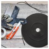 Frienda Backer Rod Foam Rubber Caulk Saver Concrete Expansion Joint Filler Weather Strip Seal for Gaps and Joints (Black,1/8 Inch x 100 ft)