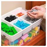 Citylife 17 QT Plastic Storage Box with Removable Tray Craft Organizers and Storage Clear Storage Container for Organizing Bead, Tool, Sewing, Playdoh